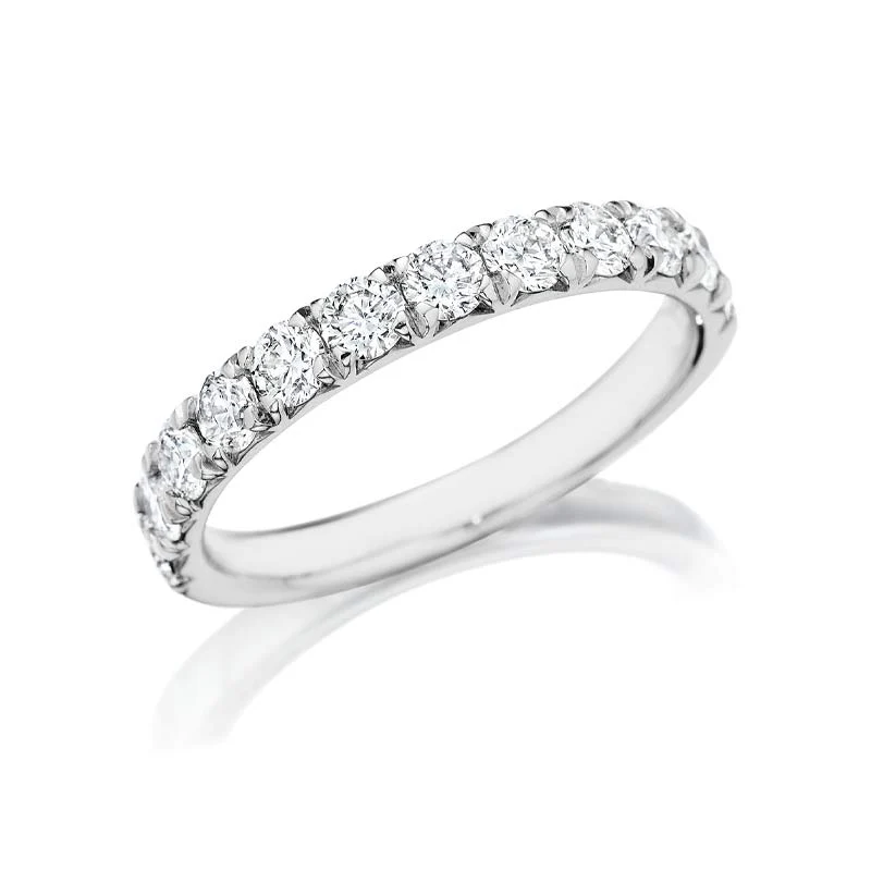 Legacy 0.95tcw Classic Prong Wedding Band in White Gold