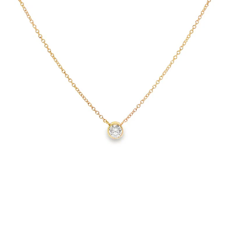 Prima Bezel Set Diamond Solitaire Pendant