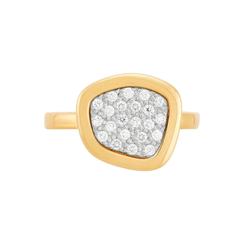 Bliss Oval Pave Diamond Ring