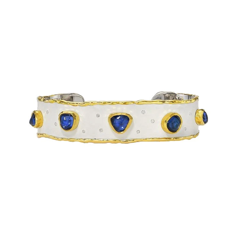 Blue Sapphire Cuff Bracelet