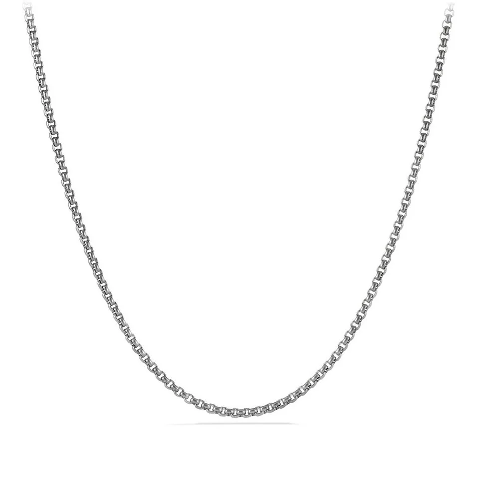 David Yurman 20" Box Chain Necklace in Grey Titanium, 2.7mm