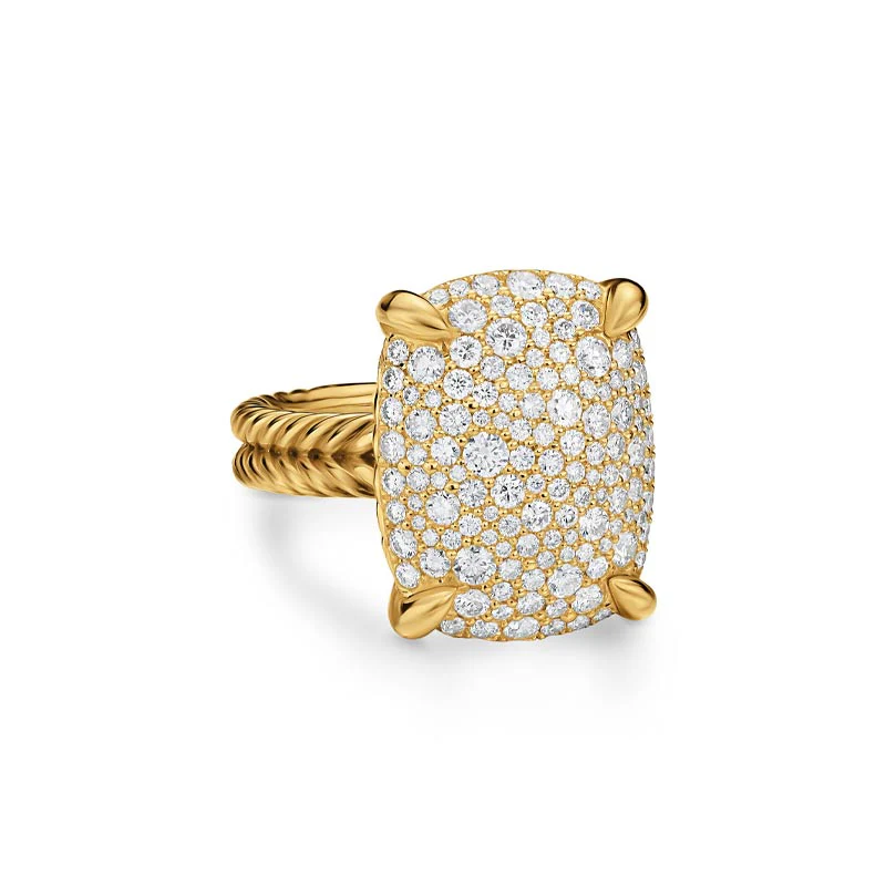 David Yurman Chatelaine Elongated Ring in Yellow Gold