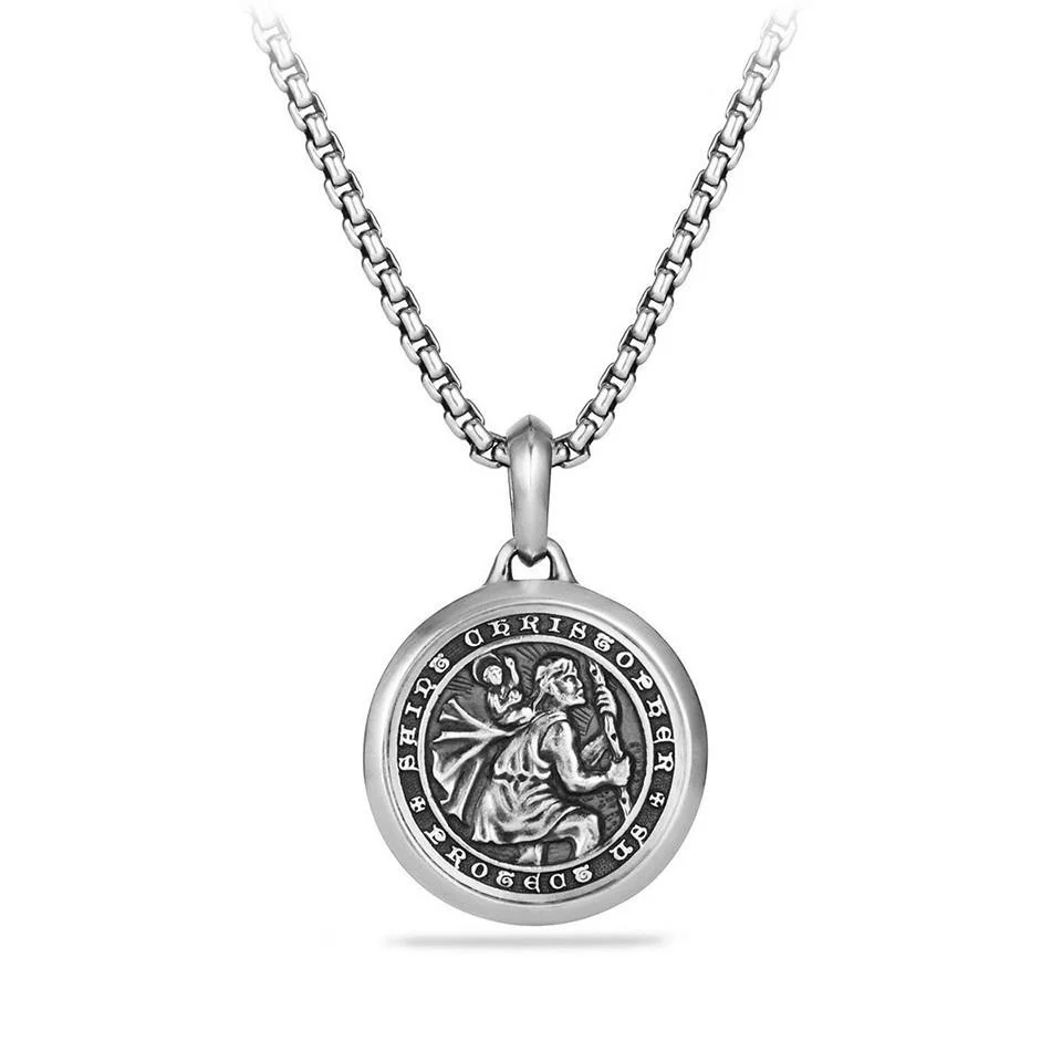 David Yurman St. Christopher Amulet in Sterling Silver, 34.5mm