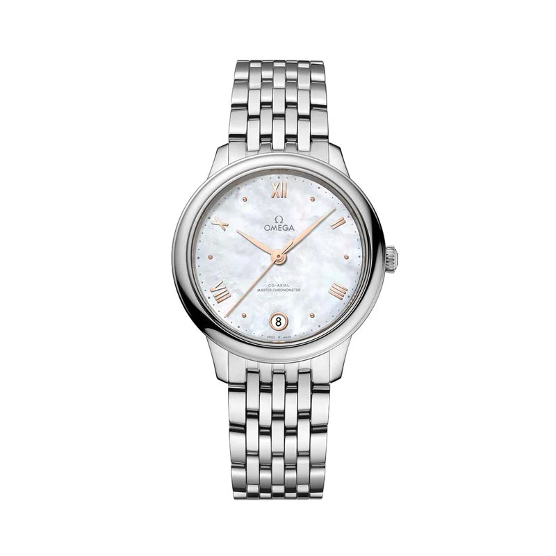De Ville Prestige Mother Of Pearl Dial Watch, 34mm