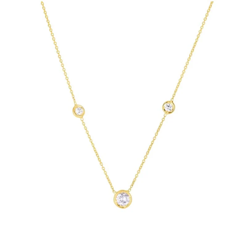 Diamonds By The Inch 3 Station Necklace