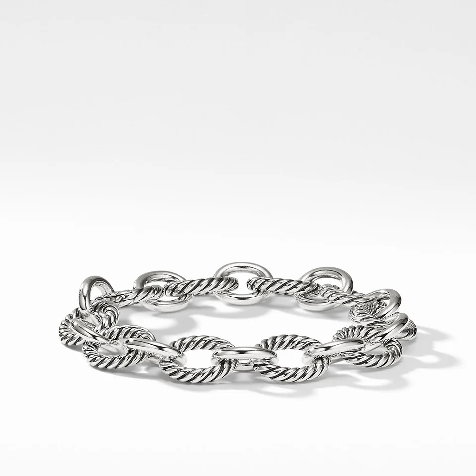 David Yurman Oval Link Bracelet in Sterling Silver, 12mm