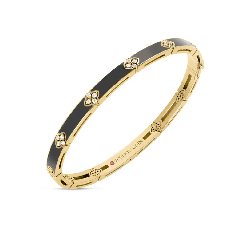 Love In Verona Black Enamel Bracelet