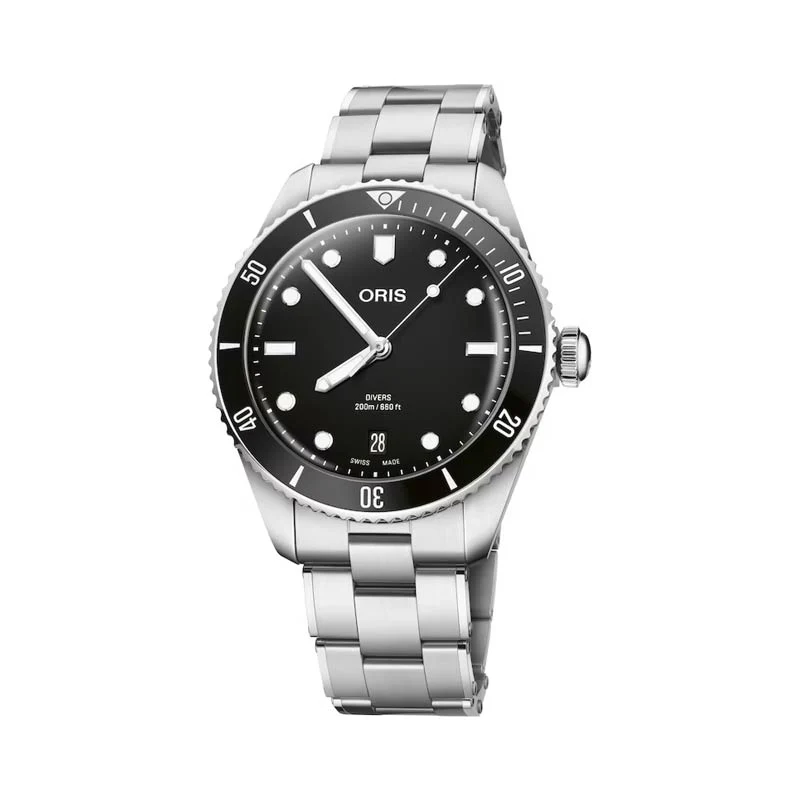 Oris Divers Date Black Dial Watch, 39mm