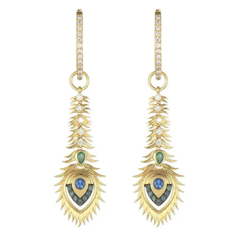 Peacock Eye Feather Charms
