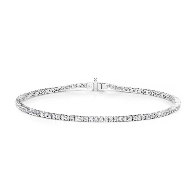 Prima 1.43ct Diamond 18K White Gold Tennis Bracelet