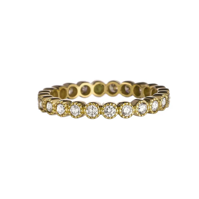 Bezel White Diamond Band