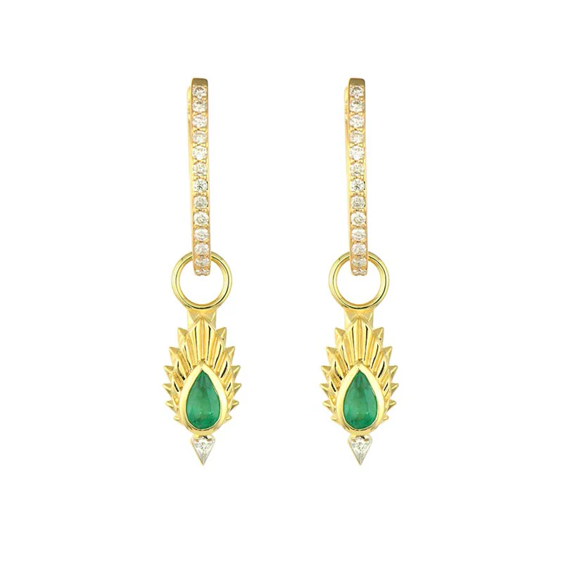 Tiny Peacock Feather Charms