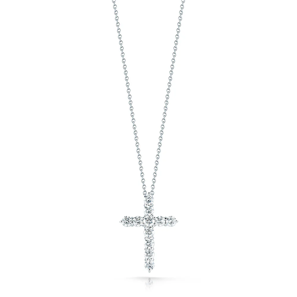 Tiny Treasures Large Diamond Cross Necklace